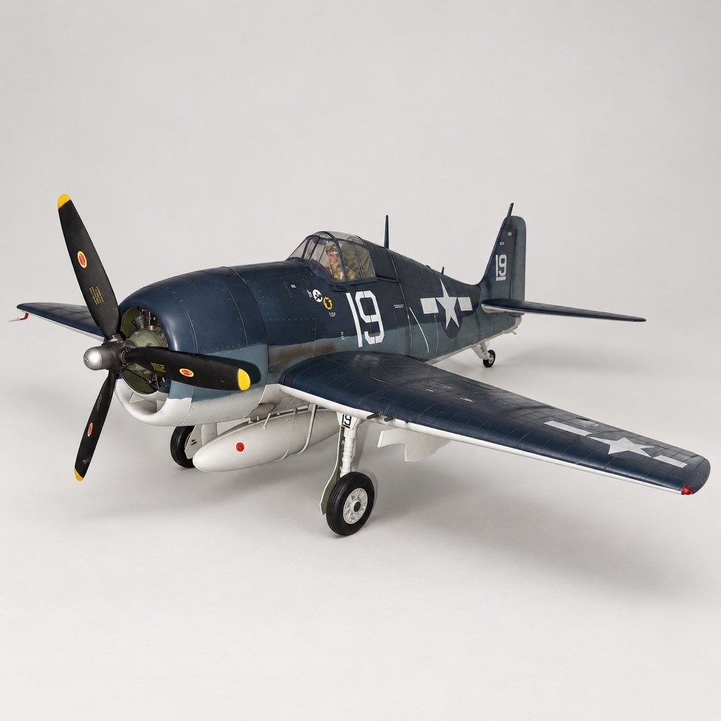 BBI Elite Force 21725 F6F-5 Hellcat White 19 1:18 Aircraft Model